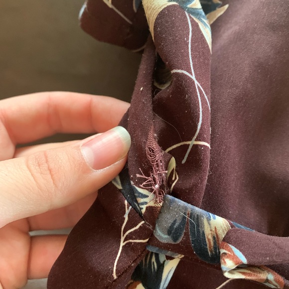 Vintage brown and blue floral dress - Picture 2 of 6